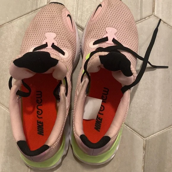 Nike Renew Women's Running Shoes - Pink and Neon Green Yellow - Picture 12 of 12
